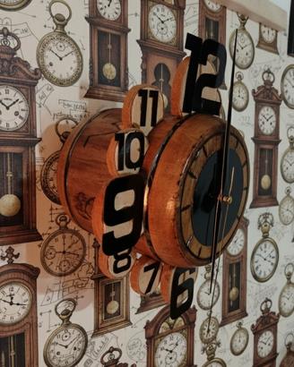 orologio da muro in legno artigianale