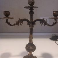 2 portacandele in ottone 