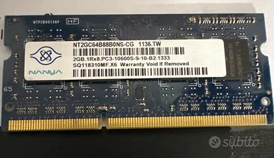 MEMORIA RAM PER PORTATILE HO