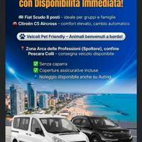 NOLEGGIO ABRUZZO Scudo 8 posti e C5 aircros 5 post