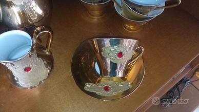 Servizio da tè in fine porcellana tedesca