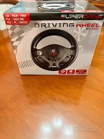 Volante da corsa con pedaliera per console e pc