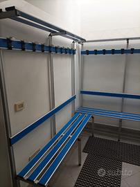 Panche spogliatoio professionali in alluminio