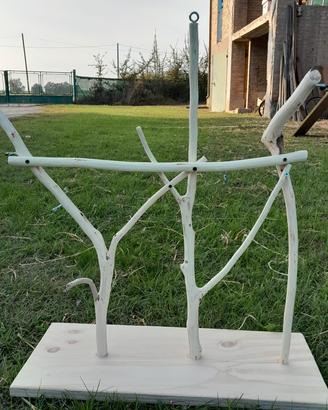 trespoli per pappagalli fatti a mano e su misura 