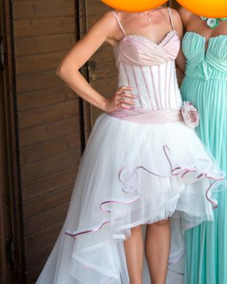 Abito da sposa usato e lavato 100% seta taglia 40