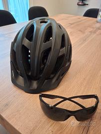 casco occhiali mtb