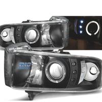 FARI PER DODGE RAM 94-01 LED OCCHI ANGELI NERO