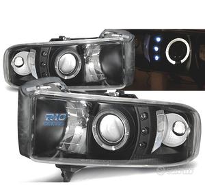 FARI PER DODGE RAM 94-01 LED OCCHI ANGELI NERO