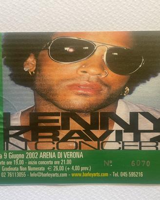 Biglietto concerto Lenny kravitz collezione