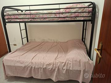 letto a castello  una piazza e mezzo+ singolo