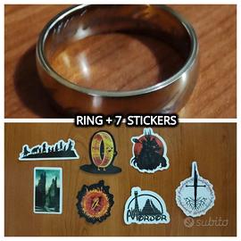 LOTR Unico anello + 7 adesivi misti