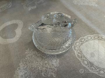 Piccolo oggetto decorativo vintage in vetro