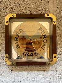 OROLOGIO BIRRA PERONI VINTAGE PUBBLICITARIO vetro