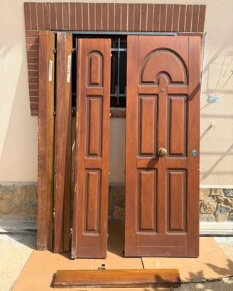 Porta blindata 210x100 Mogano con serratura