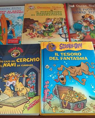 Set cinque libri di narrativa per bambini e ragazz
