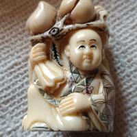 Netsuke antico bottone giapponese.