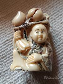 Netsuke antico bottone giapponese.