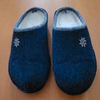 Pantofola Schawos in feltro, da donna, colore blu 