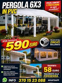 Copertura pergola 6x3 Completo gazebo caravan 