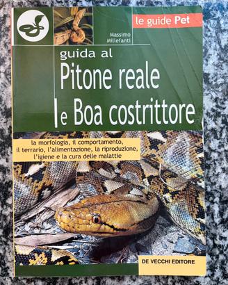 Libro serpenti / pitone reale e boa costrittore