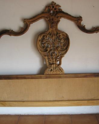 Schienale letto matrimoniale (intagliato a mano)
