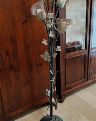 Lampada da terra ferro battuto 