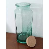 Vaso vintage in vetro con tappo di sughero 