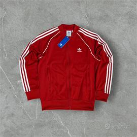 Felpa con zip Adidas Rossa nuova