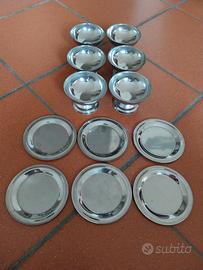 6 coppette con sottopiatti