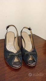 Scarpa aperta con zeppa, 39