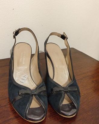 Scarpa aperta con zeppa, 39