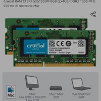 Ram Crucial 8 GB (2 x 4GB)