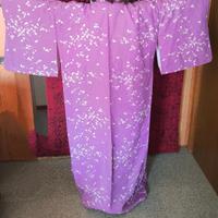Kimono FURISODE Giapponese in seta con fascia Obi