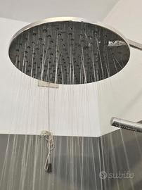 Soffione doccia a pioggia 30 cm rotondo in inox