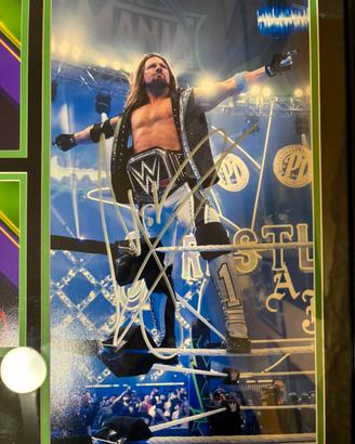 Wwe Aj Styles quadro firmato