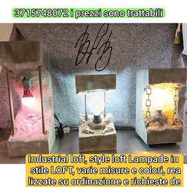 Lampade, luci notturne e lampioni in stile loft