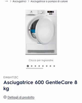 Asciugatrice Electrolux 8 kg