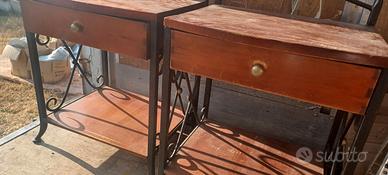 comodini in ferro battuto 