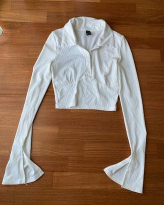 CROP top/maglia a maniche lunghe