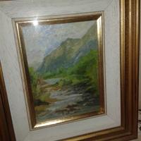 QUADRO RUSCELLO DI MONTAGNA 44x38 in cornice legno