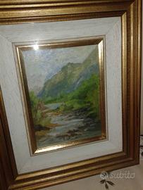 QUADRO RUSCELLO DI MONTAGNA 44x38 in cornice legno