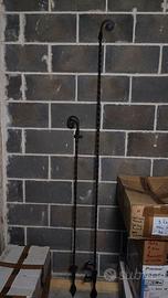 Staffe reggitenda artigianali in ferro antico