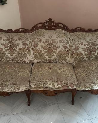 Set da 3 divano e poltrone barocca floreale