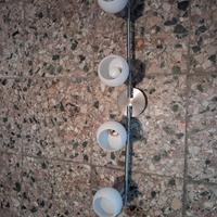 Barra pieghevole a 4 faretti/luci bianco opaco