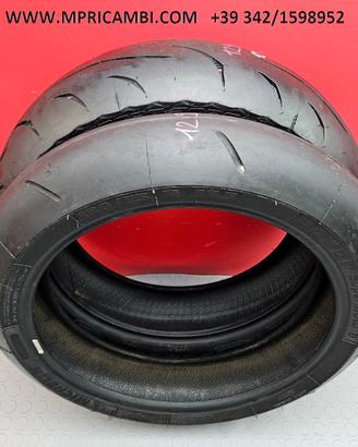 COPPIA GOMME MOTARD 160 120 TRENO GOMME gomma