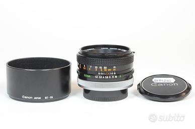 CANON 50 1,8 FD con paraluce