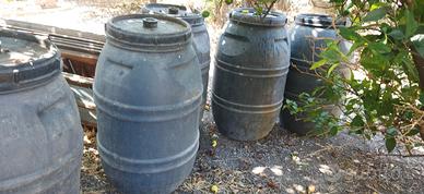 Bidone fusto plastica 300 litri