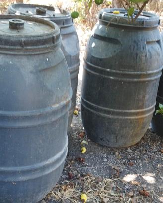 Bidone fusto plastica 300 litri