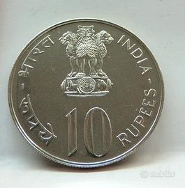 INDIA 1973 - MONETA ARGENTO DA 10 RUPIE - "F.A.O."