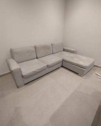 Divano angolare artigianale con chaisse longue